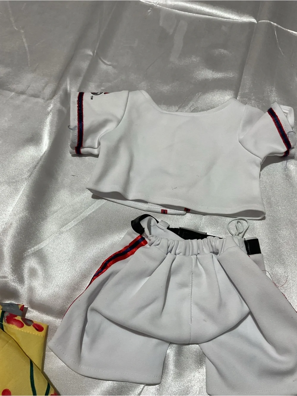 Build-A-Bear White & Red 'Drive' Baseball Outfit